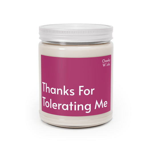 9oz scented candle - Thanks For Tolerating Me